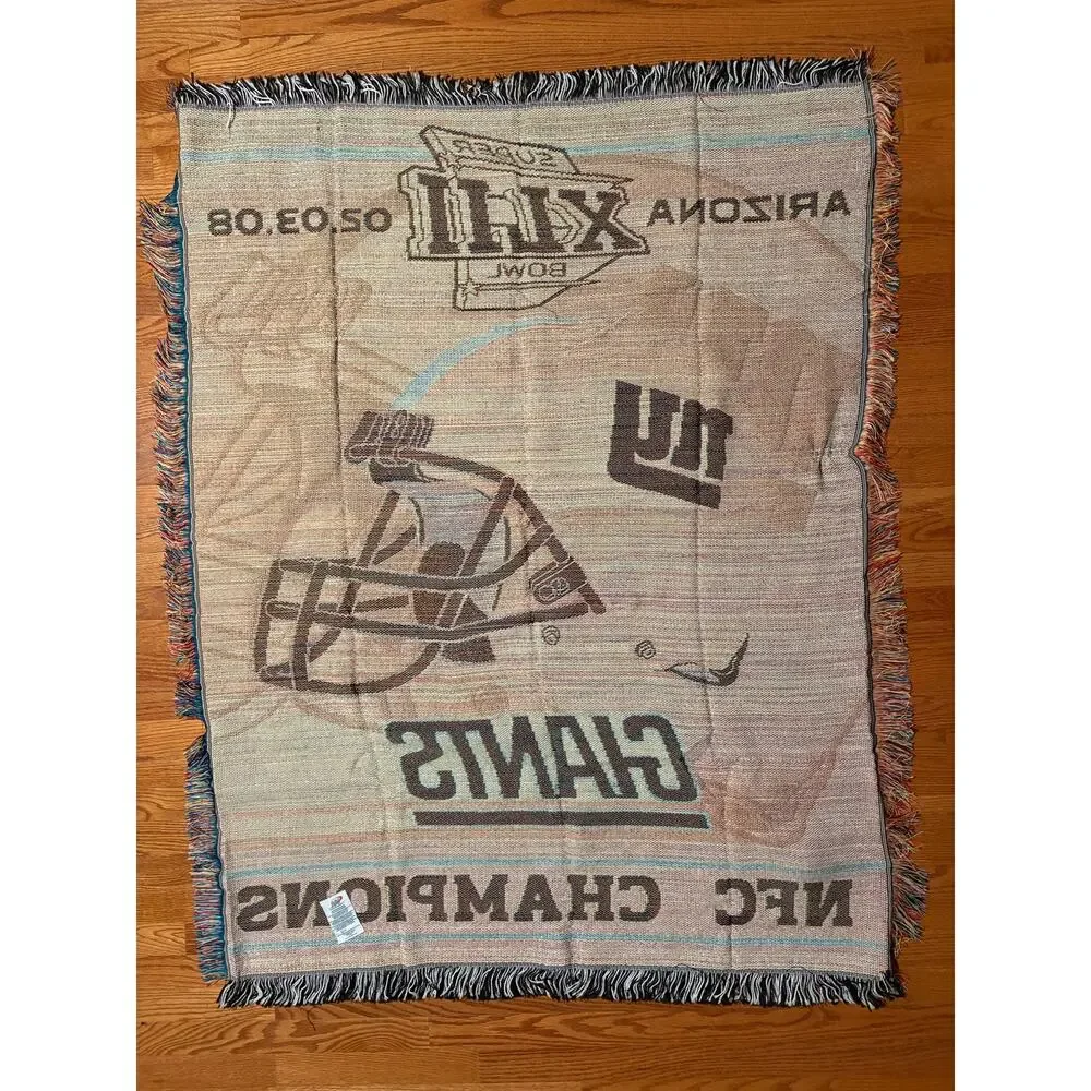 New York Giants Super Bowl XLII Woven Blanket 58x45‎ – The Northwest Company